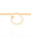 Gargantilha Plaquinhas Pontos de Luz Cristal Banhado a Ouro 18K - 45 cm