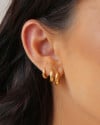 Trio de Argolas Lisas Banhado a Ouro 18K