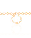Gargantilha Elos Portugueses Pontos de Luz Cristal Banhado a Ouro 18K - 45 cm