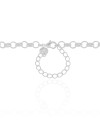 Gargantilha Elos Portugueses Pontos de Luz Cristal Ródio Branco - 45 cm