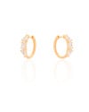 Brinco Argola Click Gotas Cristal 1.9 cm Banhado a Ouro 18K
