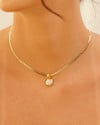 Conjunto Malha Fita Coração Cravejado Cristal Banhado a Ouro 18K