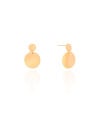Brinco Redondo Duplo Liso Banhado a Ouro 18K