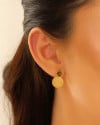 Brinco Redondo Duplo Liso Banhado a Ouro 18K