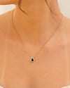 Conjunto Gota Esmeralda Cravejado Cristal Banhado a Ouro 18K