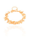 Pulseira Folhas Lisas Banhado a Ouro 18K