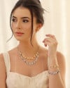 Gargantilha Elos Folhas Lisas Banhado a Ouro 18K - 40 cm