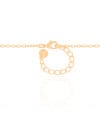 Gargantilha Elos Folhas Lisas Banhado a Ouro 18K - 40 cm