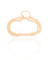 Pulseira Dupla Grumet Riviera Cristal Banhado a Ouro 18K