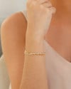 Pulseira Dupla Grumet Riviera Cristal Banhado a Ouro 18K