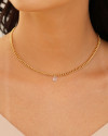 Choker Grumet Gota Cristal Banhado a Ouro 18K