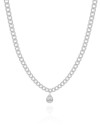 Choker Grumet Gota Cristal Ródio Branco