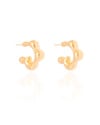 Brinco Argola Orgânica ABS 2.2 cm Banhado a Ouro 18K