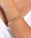 Bracelete Mola Rabo de Rato 3 mm Banhado a Ouro 18K
