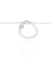 Gargantilha Veneziana Cruz Cravejada Cristal Ródio Branco - 45 cm