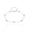 Pulseira Elos Quadrados Lisos Ródio Branco