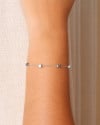 Pulseira Elos Quadrados Lisos Ródio Branco