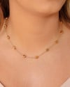 Choker Elos Ovais Lisos Banhado a Ouro 18K