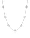 Choker Elos Ovais Lisos Ródio Branco
