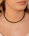 Choker Hematita Dourada 6 mm Banhado a Ouro 18K