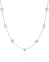 Choker Elos Estrelas Lisas Ródio Branco