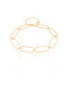 Pulseira Elos Ovais 8 mm Banhado a Ouro 18K