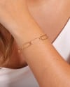 Pulseira Elos Ovais 8 mm Banhado a Ouro 18K