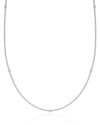 Pulseira Corda Violão Bolinhas 3 mm Ródio Branco