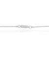 Pulseira Corda Violão Bolinhas 3 mm Ródio Branco