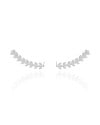 Ear Cuff Folhas 2.8 cm Ródio Branco