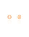 Base de Brincos Redonda Baguetes Cristal Banhado a Ouro 18K