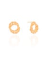 Brinco Círculos Torcidos Entrelaçados 1.8 cm Banhado a Ouro 18K