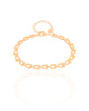 Pulseira Elos em U 5 mm Banhado a Ouro 18K