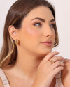 Brinco Nó Liso 1.9 cm Banhado a Ouro 18K