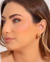 Brinco Nó Liso 1.9 cm Banhado a Ouro 18K