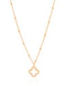 Gargantilha Elos Bolinhas Flor Cravejada Cristal Banhado a Ouro 18K - 45 cm