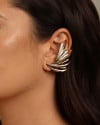 Ear Cuff Asa Lisa 4.5 cm Banhado a Ouro 18K