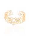 Bracelete Círculos Vazados Entrelaçados Banhado a Ouro 18K