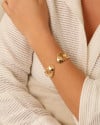 Bracelete Redondo Fios Espiral Banhado a Ouro 18K