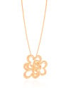 Gargantilha Veneziana Flor Entrelaçada Banhado a Ouro 18K - 45 cm