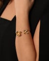 Bracelete Flor Pérola Banhado a Ouro 18K