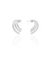 Ear Hook Filetes Lisos 1.9 cm Ródio Branco