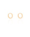 Brinco Argola Click Bolinhas 1.3 cm Banhado a Ouro 18K