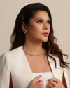 Ear Cuff Dois Filetes Lisos Ródio Branco