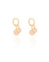Brinco Argola Click Pontos de Luz Cristal 2.5 cm Banhado a Ouro 18K