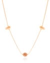 Gargantilha Longa Cascalhos Banhado a Ouro 18K - 60 cm
