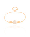 Pulseira Howlita 12 mm Fecho Gravata Banhado a Ouro 18K