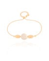 Pulseira Howlita 12 mm Fecho Gravata Banhado a Ouro 18K