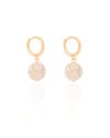 Brinco Argola Click Howlita 3.0 cm Banhado a Ouro 18K