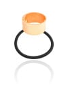 Pony Cuff Tubo Reto Liso Banho Dourado